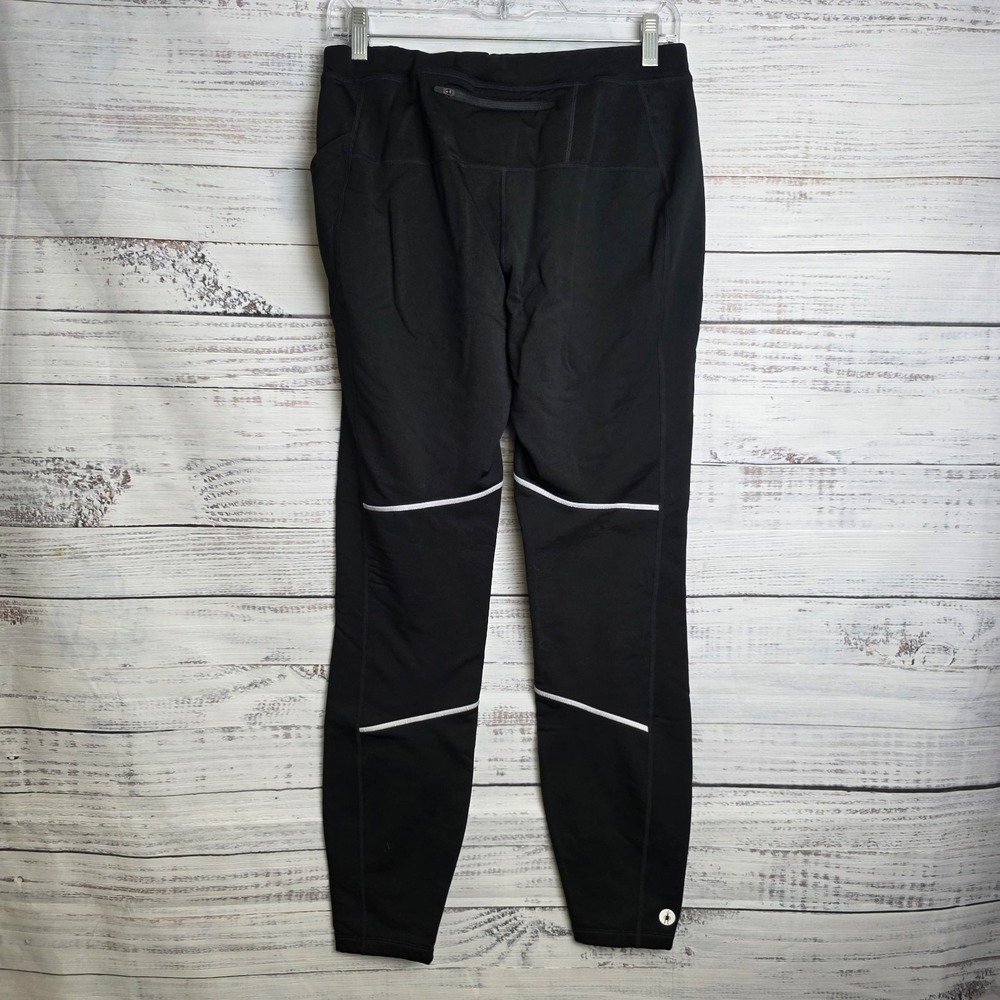 Smartwool Black Merino Wool Men's Large Active Sport Fleece Tight in Black